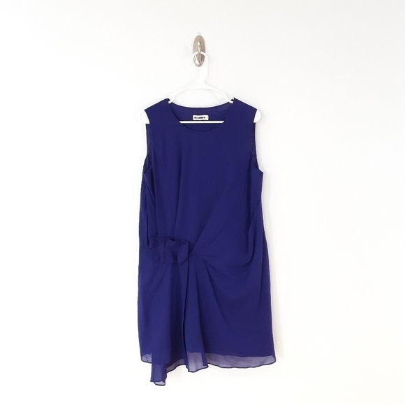 Jil Sander | Pleated Bow Dress in Deep Violet - Picture 6 of 10